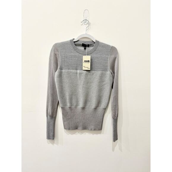 Rag & Bone Marissa Crewneck Merino Wool Pullover Sweater Gray Women's Size XS - Picture 1 of 4